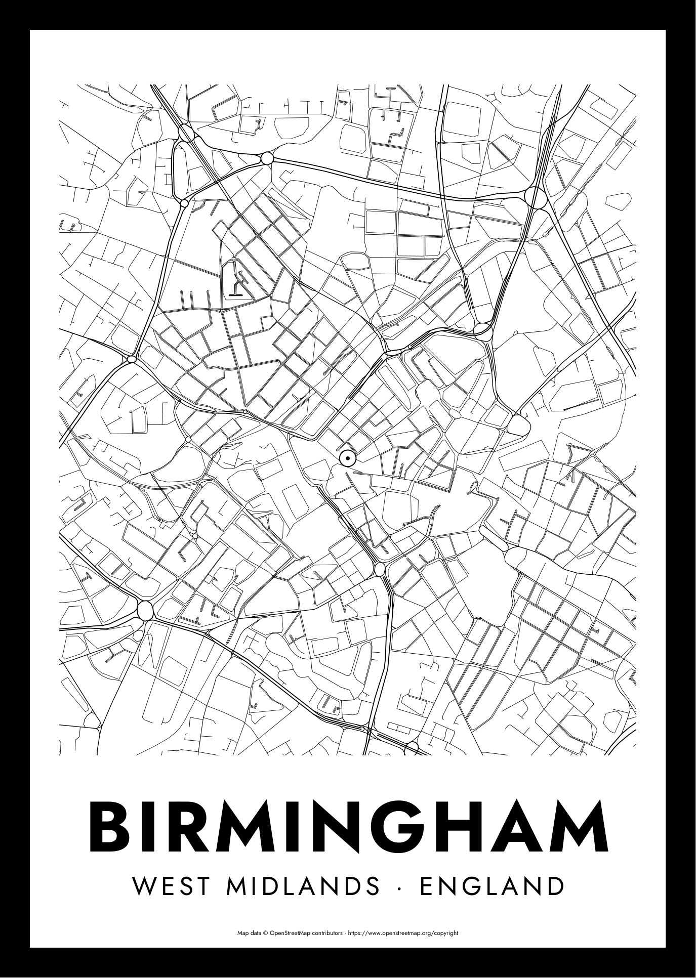 Birmingham — City Map shown in the room
