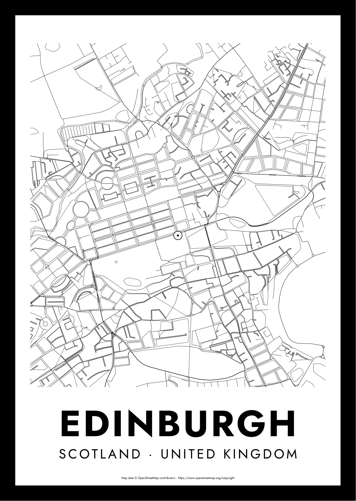 Edinburgh — City Map shown in the room