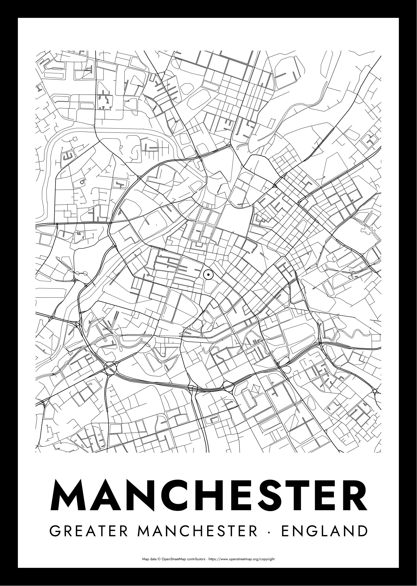 Manchester — City Map shown in the room